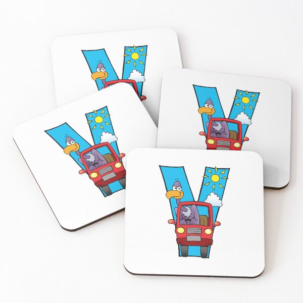 Item preview, Letter V Vulture in a Van designed and sold by alphatoons.