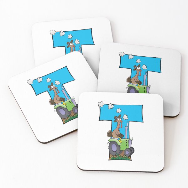 Item preview, Letter T Turkey on a Tractor designed and sold by alphatoons.