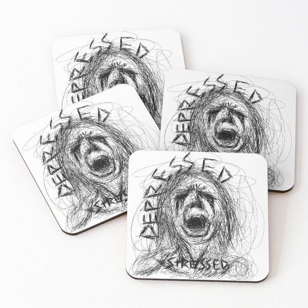 Item preview, Stressed Depressed Art Black designed and sold by MB-Graphix.