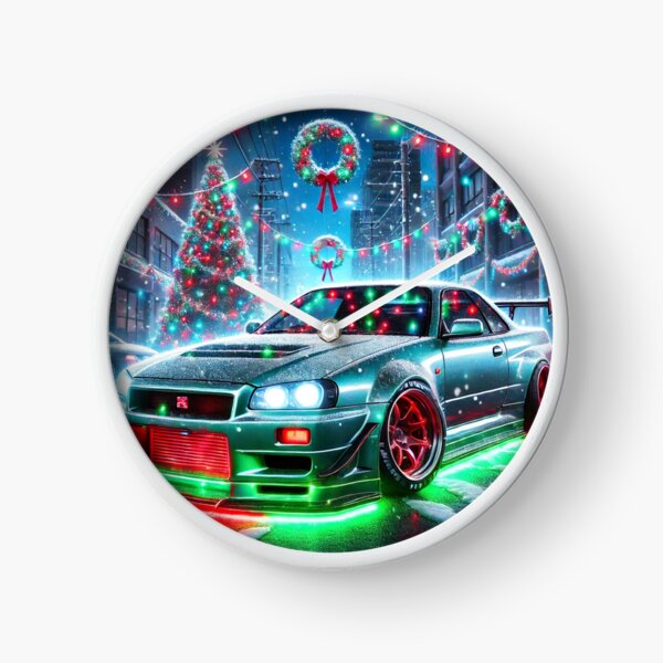 Item preview, Festive JDM Nissan Skyline Christmas Art designed and sold by MJShop18.