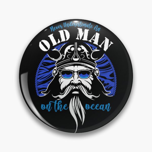 Item preview, NEVER UNDERESTIMATE AN OLD MAN SAILING designed and sold by Madjack Tees Kiwi SuperStore.