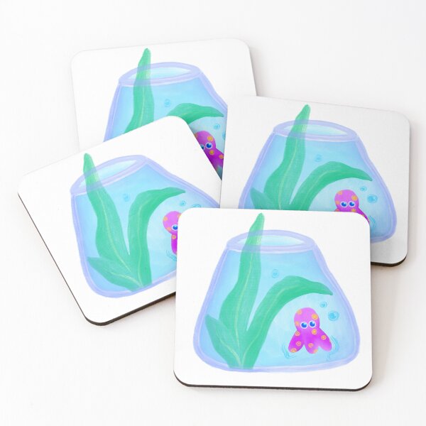 Item preview, Octopus in a re-used jar Watercolor sticker designed and sold by HomeintheMush.
