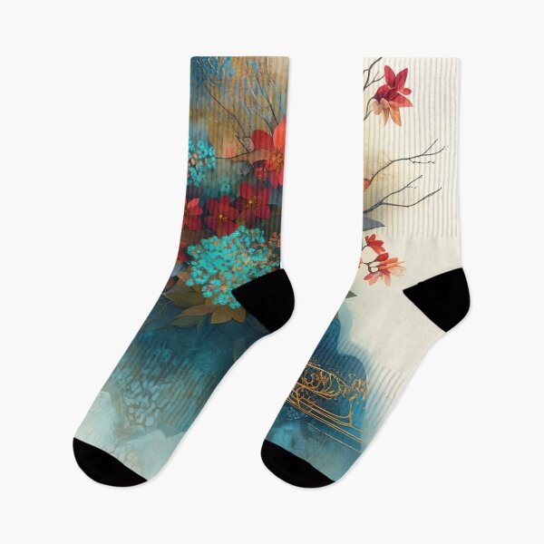 Item preview, Floral Symphony in Blue and Gold designed and sold by bloorose.