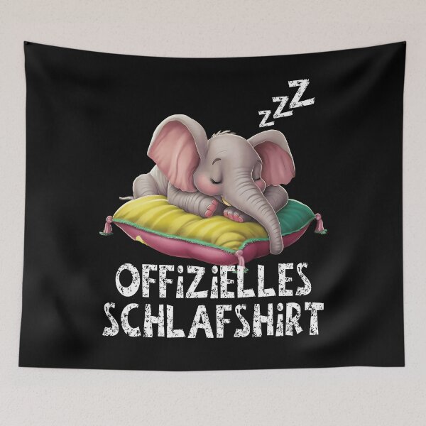 Artikelvorschau, Offizielles Schlafshirt - Niedlicher Elefant schläft entworfen und verkauft von Smix Pixels.