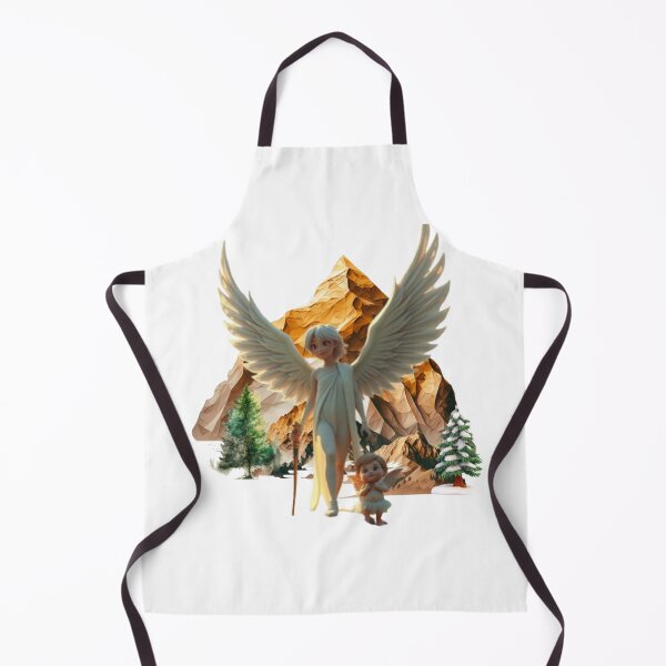 Item preview, Archangel With Baby Cherub Hiking in the Mountain designed and sold by DivineHaven.