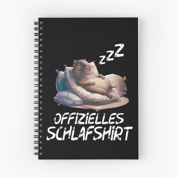 Item preview,  Offizielles Schlafshirt - Niedlicher Wasserschwein schläft designed and sold by Smix Pixels.