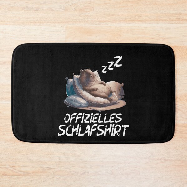 Artikelvorschau, Offizielles Schlafshirt - Niedlicher Wasserschwein schläft entworfen und verkauft von Smix Pixels.