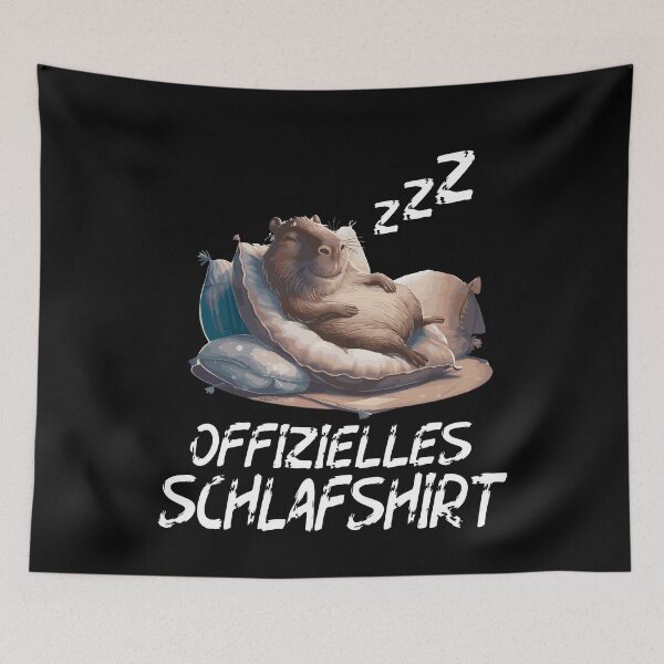 Item preview,  Offizielles Schlafshirt - Niedlicher Wasserschwein schläft designed and sold by Smix Pixels.