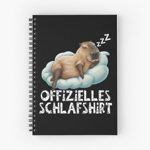 Item preview, Offizielles Schlafshirt - Niedlicher Wasserschwein schläft designed and sold by Smix Pixels.