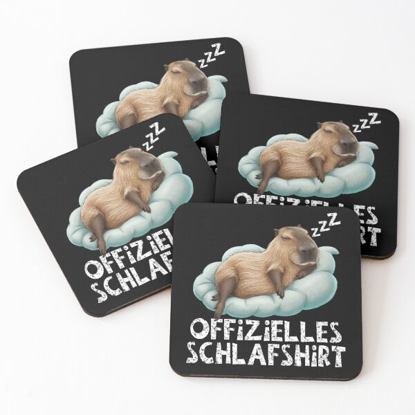 Item preview, Offizielles Schlafshirt - Niedlicher Wasserschwein schläft designed and sold by Smix Pixels.