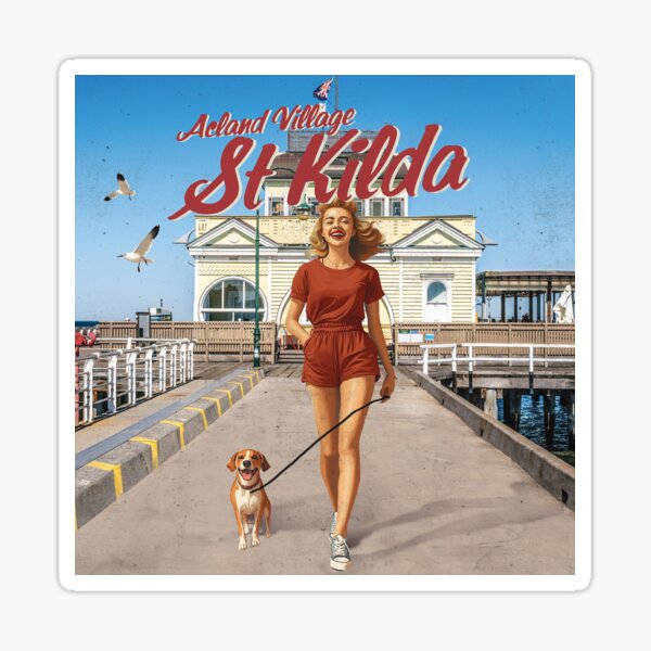 Item preview, A walk along St Kilda Pier designed and sold by AclandVillage.