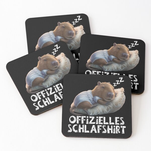 Item preview, Offizielles Schlafshirt - Niedlicher Wasserschwein schläft designed and sold by Smix Pixels.