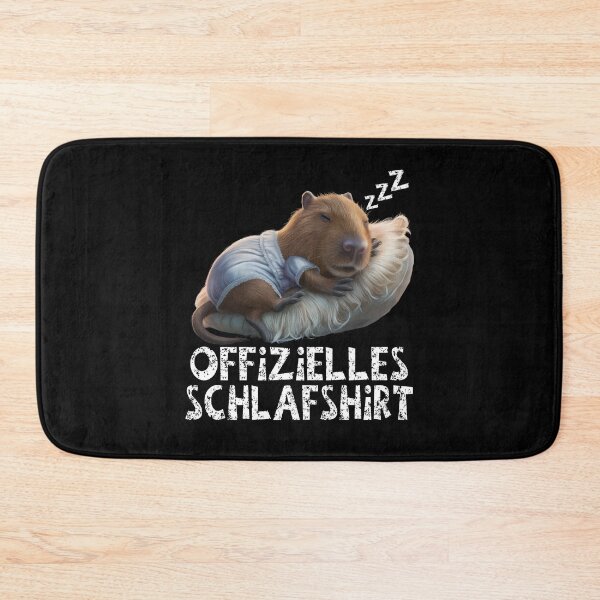 Artikelvorschau, Offizielles Schlafshirt - Niedlicher Wasserschwein schläft entworfen und verkauft von Smix Pixels.