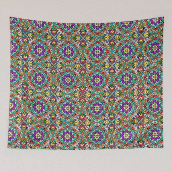 Item preview, 3D Rendered Symmetrical Mexican Seamless Pattern Design designed and sold by Ed & Harmony.