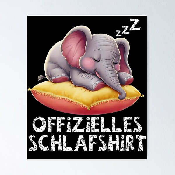 Item preview, Offizielles Schlafshirt - Niedlicher Elefant schläft designed and sold by Smix Pixels.