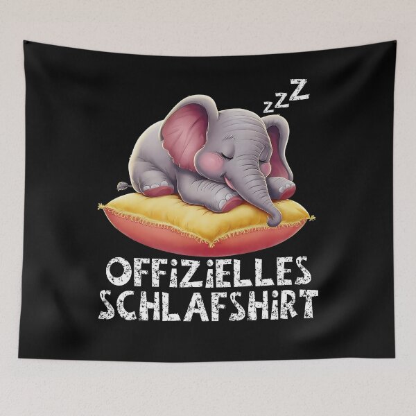 Artikelvorschau, Offizielles Schlafshirt - Niedlicher Elefant schläft entworfen und verkauft von Smix Pixels.