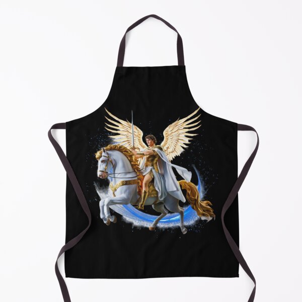 Item preview, Archangel Michael Riding a White Horse designed and sold by DivineHaven.