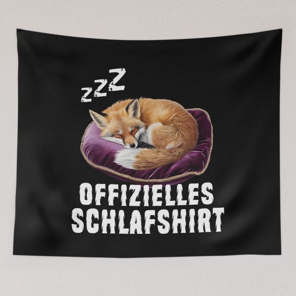 Artikelvorschau, Offizielles Schlafshirt - Niedlicher Fuchs schläft entworfen und verkauft von Smix Pixels.