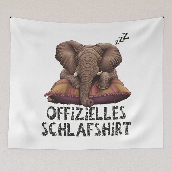 Artikelvorschau, Offizielles Schlafshirt - Niedlicher Elefant schläft entworfen und verkauft von Smix Pixels.