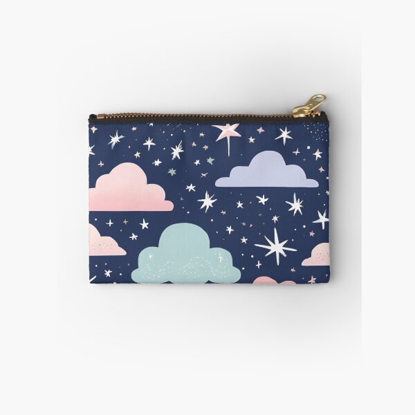 Item preview, Cute Pastel Clouds Sparkly Night Sky designed and sold by poppet103.