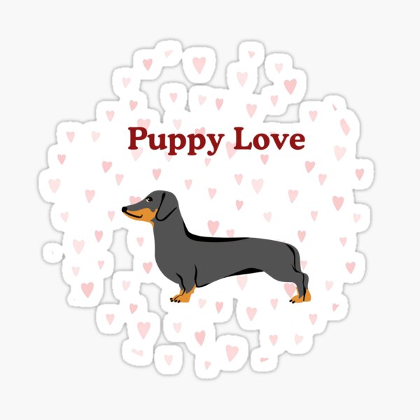 Item preview, Puppy love dachshund weiner dog designed and sold by rachelsucks.