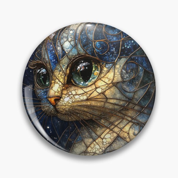Item preview, Celestial Stained Glass Cat designed and sold by ZiaZZ.