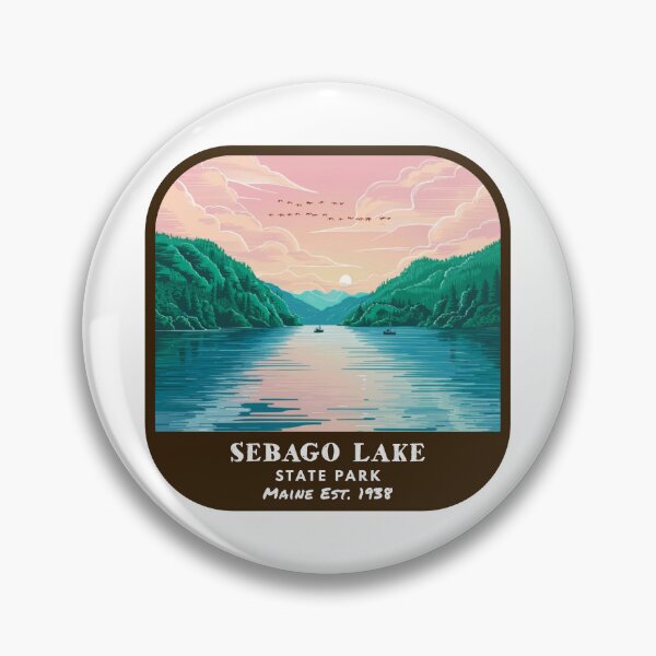 Item preview, Vintage Sebago Lake State Park (Maine State Park) designed and sold by RabbitK.