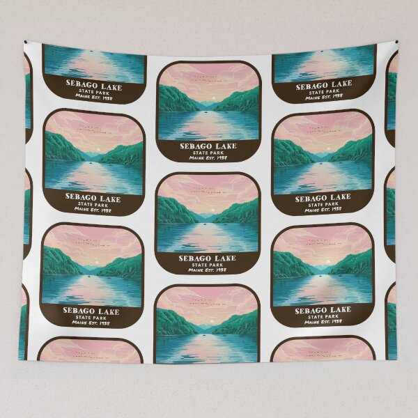 Item preview, Vintage Sebago Lake State Park (Maine State Park) designed and sold by RabbitK.