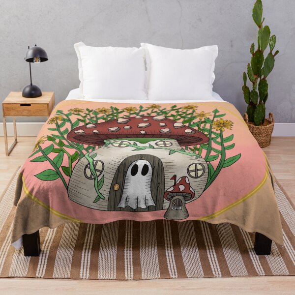 Item preview, Ghost in a mushroom house designed and sold by WrensDgtDesigns.
