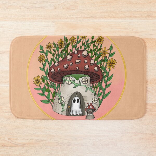 Item preview, Ghost in a mushroom house designed and sold by WrensDgtDesigns.