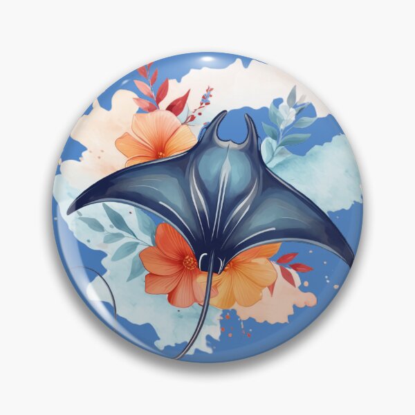 Artikelvorschau, Manta Ray Ozean Aquarell entworfen und verkauft von BeachBreezyVA.