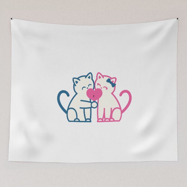 Item preview, Cats in Love Illustration designed and sold by RubyCollection.