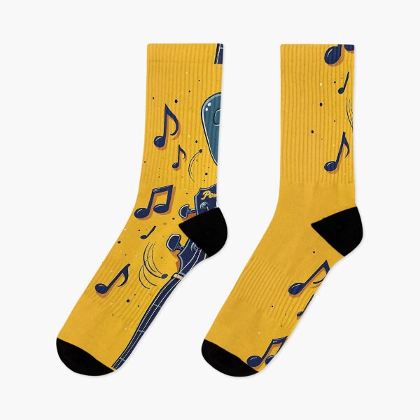 Item preview, Violin Strings Melody Black on Yellow Art designed and sold by RadDeck.