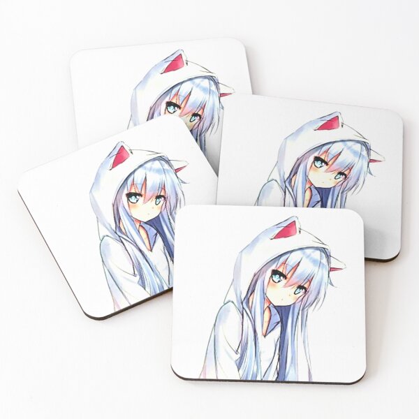 Item preview, White Waifu with Cat Ears designed and sold by Earth Nature Creations.