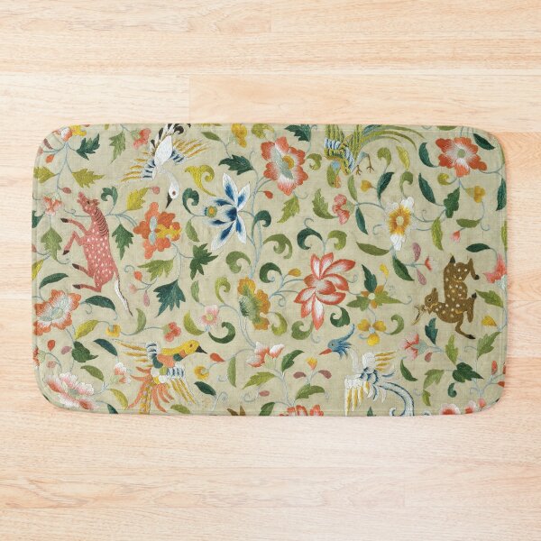 Item preview, Embroidered textile with leaves and animals, from the Met collection designed and sold by 2ndBloom.
