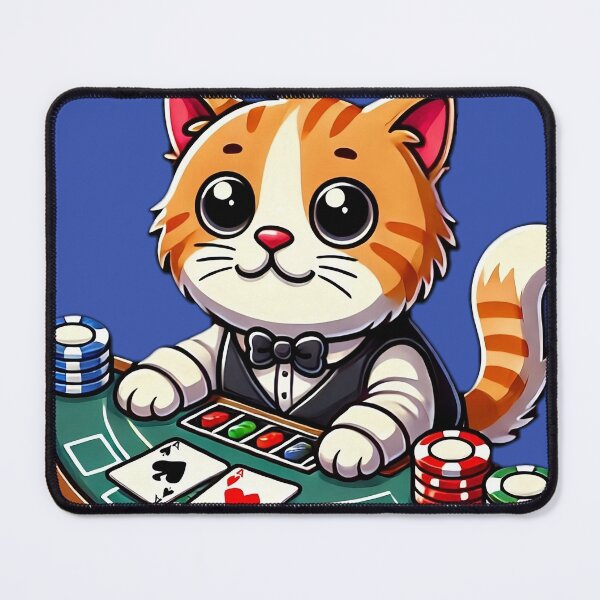 Item preview, Casino Cat playing Blackjack AI Generated designed and sold by Emerald81.