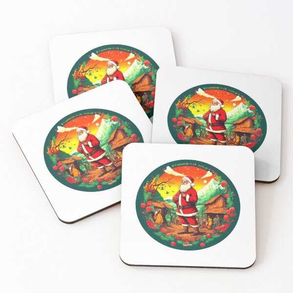 Item preview, Santa Claus Vintage Art , Retro Christmas Scene , Old School Holiday Graphic , Festive Santa Claus Design designed and sold by Indyadizine.