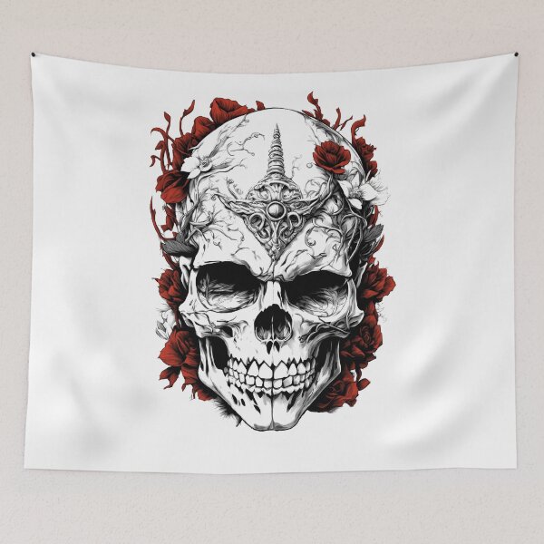 Item preview, Skull and roses designed and sold by krabbaraban.