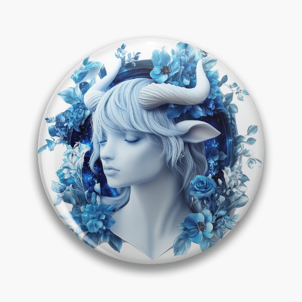 Item preview, Bold Sky Blue Cosmic Taurus Art designed and sold by Rui Mythic Studio.