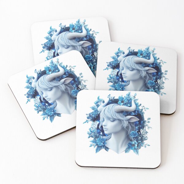 Item preview, Bold Sky Blue Cosmic Taurus Art designed and sold by Rui Mythic Studio.