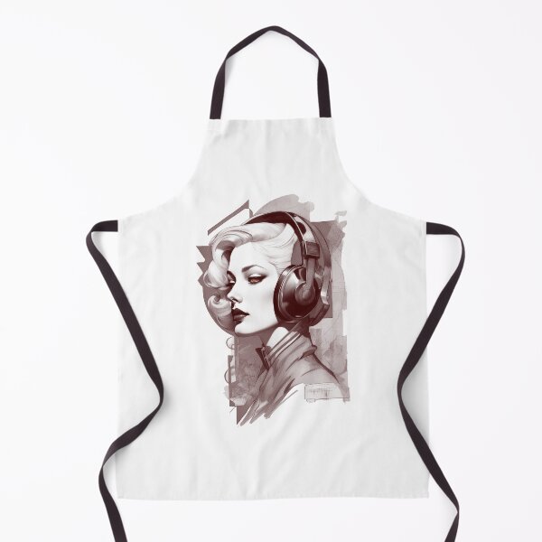 Item preview, The girl with the futuristic headphones. designed and sold by krabbaraban.