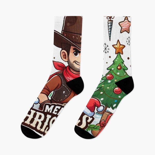 Item preview, Cowboy Merry Christmas Word Art in Illustrator Style designed and sold by meesub.