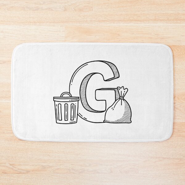Item preview, An illustration of letter G beside a garbage designed and sold by rasagamastore.