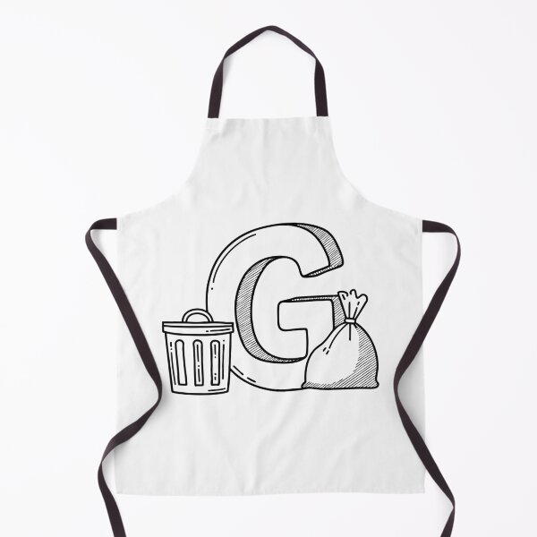 Item preview, An illustration of letter G beside a garbage designed and sold by rasagamastore.