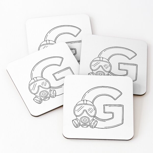Item preview, An illustration of letter G beside a gas mask designed and sold by rasagamastore.