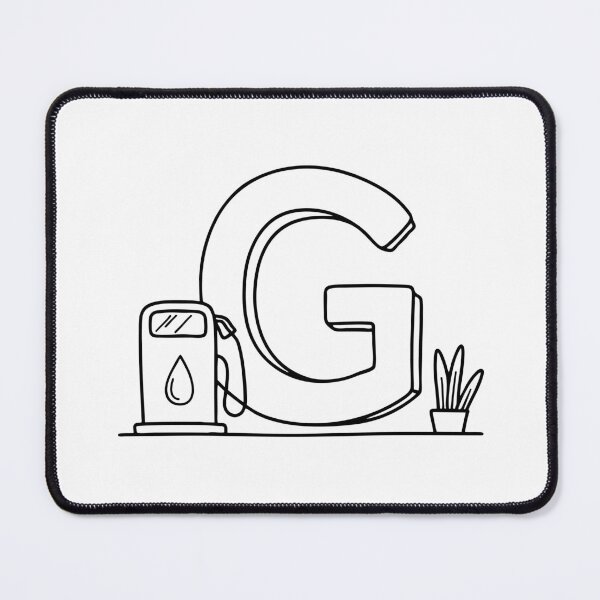 Item preview, An illustration of letter G beside a gasoline designed and sold by rasagamastore.