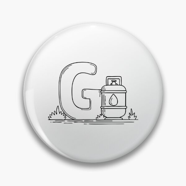 Item preview, An illustration of letter G beside a gas tank designed and sold by rasagamastore.
