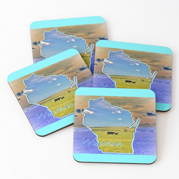 Item preview, Wisconsin, Dairyland, mother cow and calf designed and sold by aadventures.
