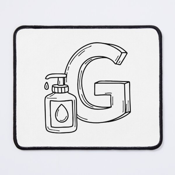 Item preview, An illustration of letter G beside a gel drop designed and sold by rasagamastore.