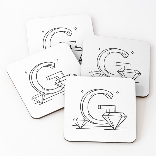 Item preview, An illustration of letter G beside a gemstone designed and sold by rasagamastore.